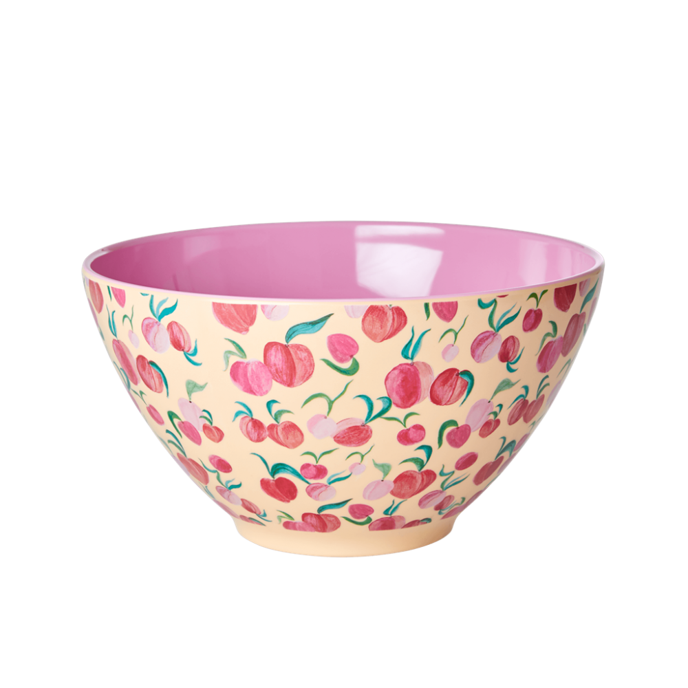 Melamine Salad Bowl Peach Print by Rice DK